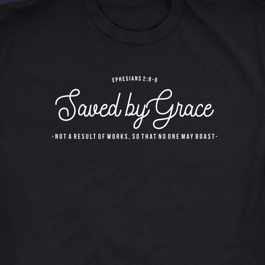 SAVED BY GRACE TEE - BLACK