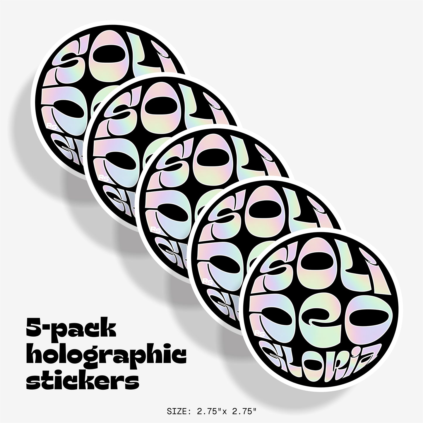 HOLOGRAPHIC SDG STICKER - 5 PACK