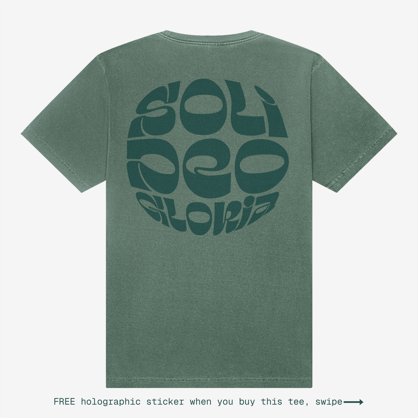 S.D.G. TEE - WASHED PINE w/ free sticker