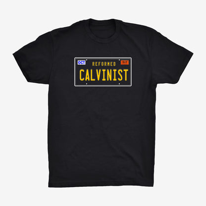CALVINIST LICENSE PLATE TEE