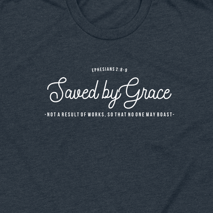 SAVED BY GRACE TEE - HEATHER NAVY