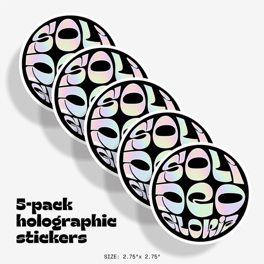 HOLOGRAPHIC SDG STICKER - 5 PACK