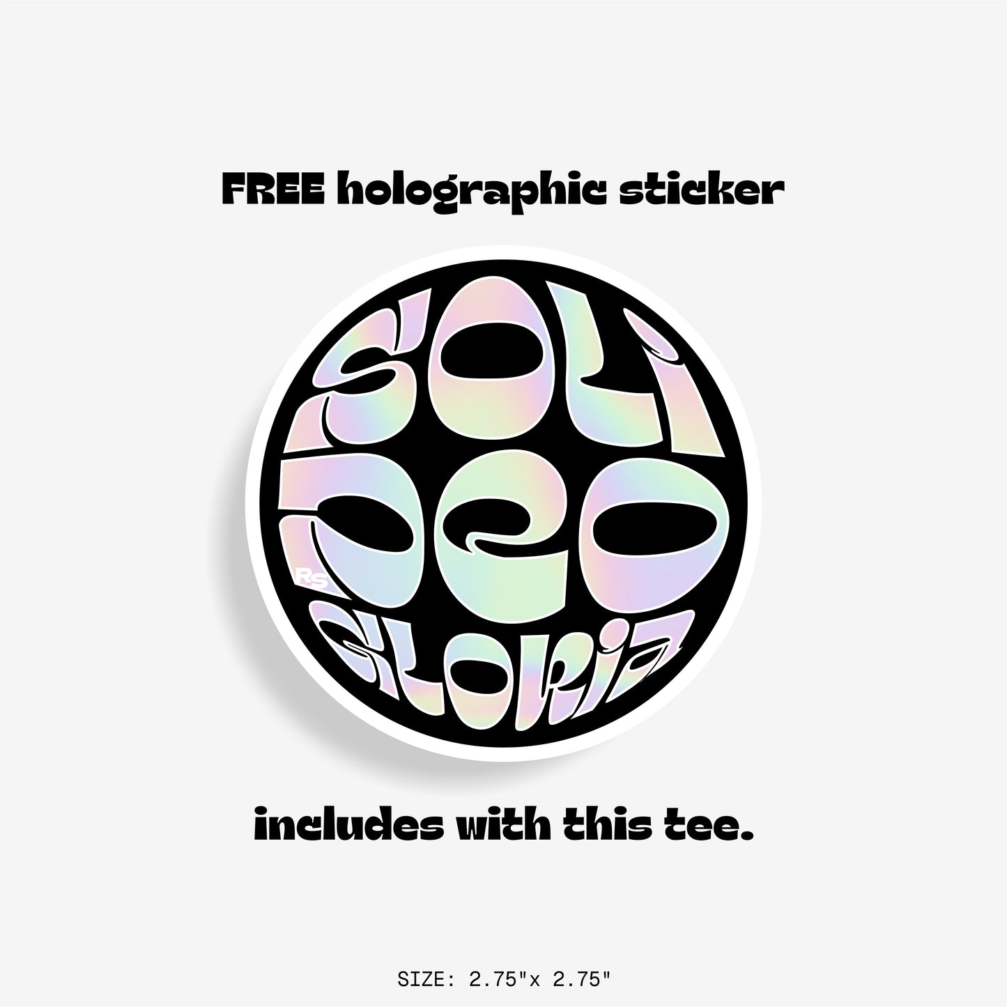GRACE ALONE TEE - WHITE w/ free sticker