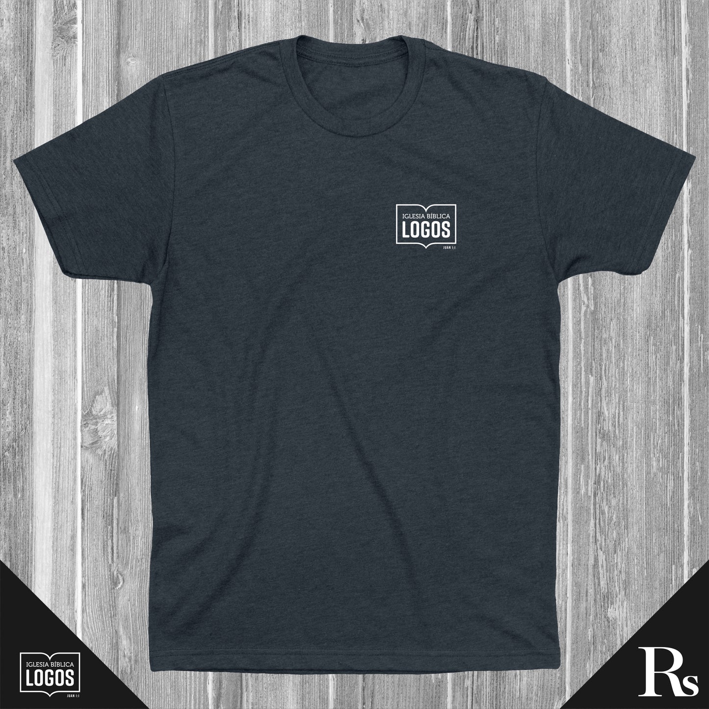 Iglesia Biblica Logos HEATHER NAVY | Rs T-shirts