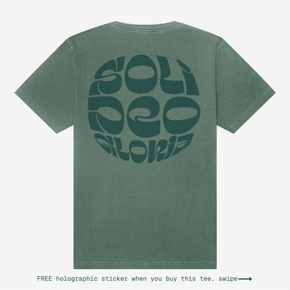 S.D.G. TEE - WASHED PINE w/ free sticker