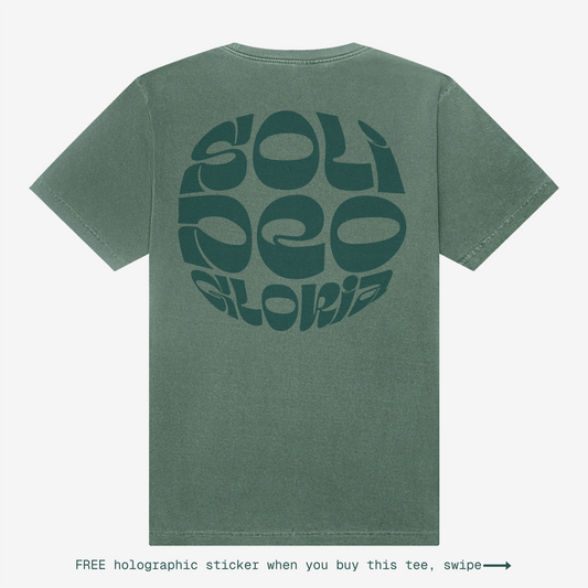 S.D.G. TEE - WASHED PINE w/ free sticker