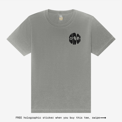 S.D.G. TEE - WASHED GREY w/ free sticker