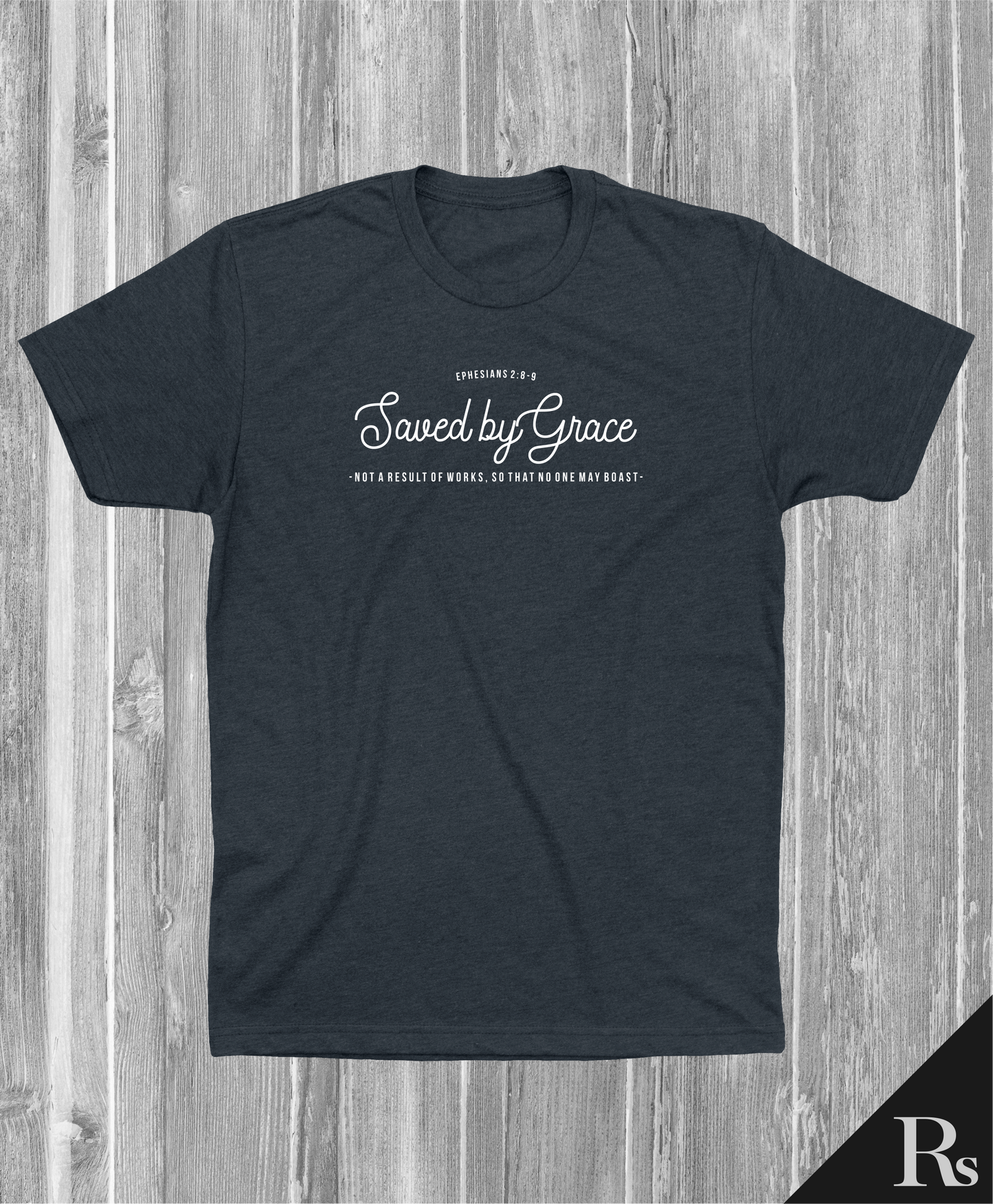 Saved by Grace Heather Navy | Rs T-shirt